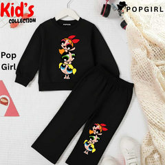 Kid's Premium Black Sweatshirt Set - 8/9 Year