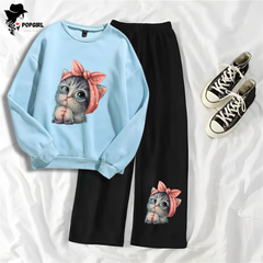 Women's Premium Sweatshirt And Pant Set