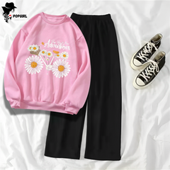 Women's Premium Sweatshirt And Pant Set