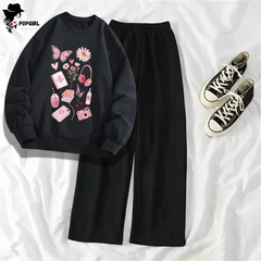 Women's Premium Sweatshirt And Pant Set