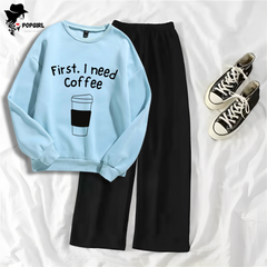 Women's Premium Sweatshirt And Pant Set