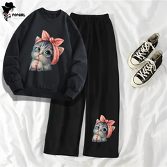 Women's Premium Sweatshirt And Pant Set