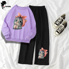 Women's Premium Sweatshirt And Pant Set