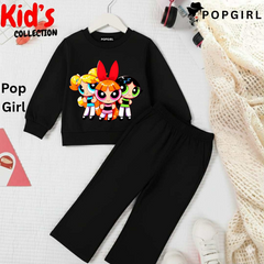 Kid's Premium Black Sweatshirt Set - 8/9 Year