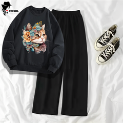 Women's Premium Sweatshirt And Pant Set