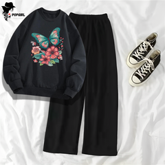 Women's Premium Sweatshirt And Pant Set