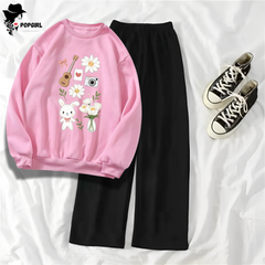 Women's Premium Sweatshirt And Pant Set