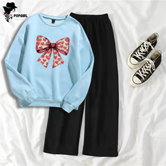 Women's Premium Sweatshirt And Pant Set