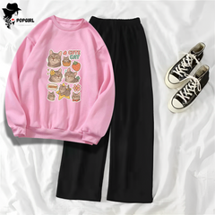 Women's Premium Sweatshirt And Pant Set