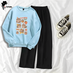 Women's Premium Sweatshirt And Pant Set