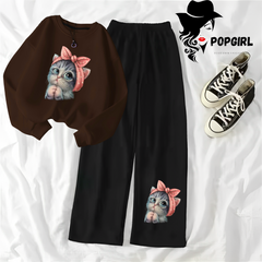 Women's Premium Sweatshirt And Pant Set