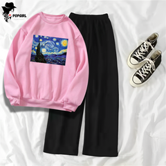 Women's Premium Sweatshirt And Pant Set