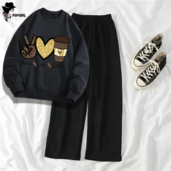 Women's Premium Sweatshirt And Pant Set
