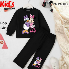 Kid's Premium Black Sweatshirt Set - 8/9 Year