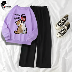 Women's Premium Sweatshirt And Pant Set
