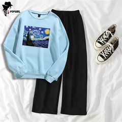 Women's Premium Sweatshirt And Pant Set