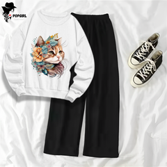 Women's Premium Sweatshirt And Pant Set