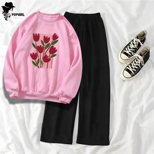 Women's Premium Sweatshirt And Pant Set