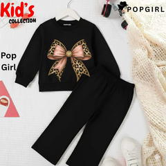 Kid's Premium Black Sweatshirt Set - 8/9 Year