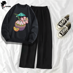 Women's Premium Sweatshirt And Pant Set