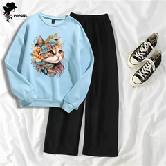 Women's Premium Sweatshirt And Pant Set