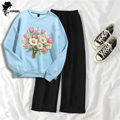 Women's Premium Sweatshirt And Pant Set