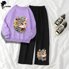 Women's Premium Sweatshirt And Pant Set