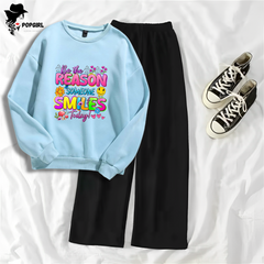 Women's Premium Sweatshirt And Pant Set