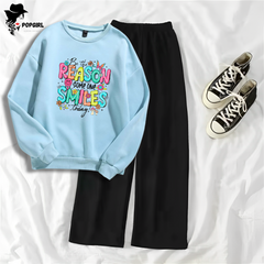 Women's Premium Sweatshirt And Pant Set