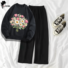Women's Premium Sweatshirt And Pant Set