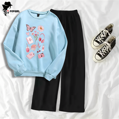 Women's Premium Sweatshirt And Pant Set