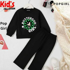 Kid's Premium Black Sweatshirt Set - 8/9 Year