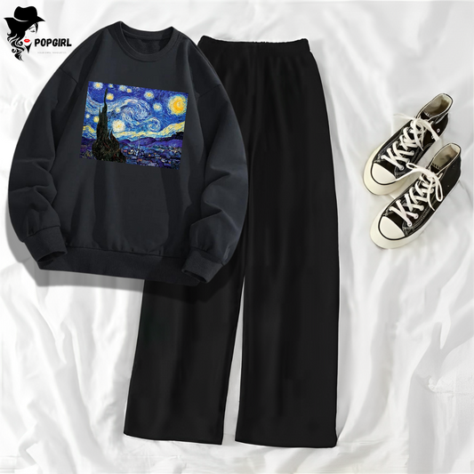 Women's Premium Sweatshirt And Pant Set