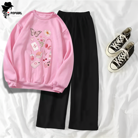 Women's Premium Sweatshirt And Pant Set