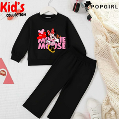 Kid's Premium Black Sweatshirt Set - 8/9 Year