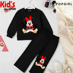 Kid's Premium Black Sweatshirt Set - 8/9 Year