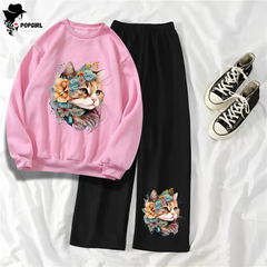 Women's Premium Sweatshirt And Pant Set