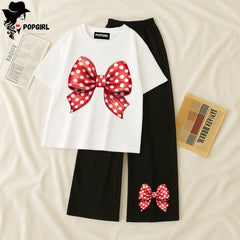 (Copy) Women Summer Casual Two Piece Sets Printed T-Shirt And Straight Pants Outfits