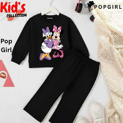 Kid's Premium Black Sweatshirt Set - 8/9 Year