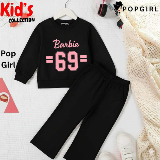Kid's Premium Black Sweatshirt Set - 8/9 Year