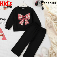 Kid's Premium Black Sweatshirt Set - 8/9 Year