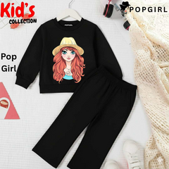 Kid's Premium Black Sweatshirt Set - 8/9 Year