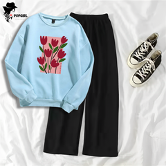 Women's Premium Sweatshirt And Pant Set