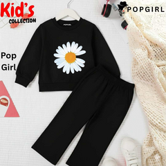 Kid's Premium Black Sweatshirt Set - 8/9 Year